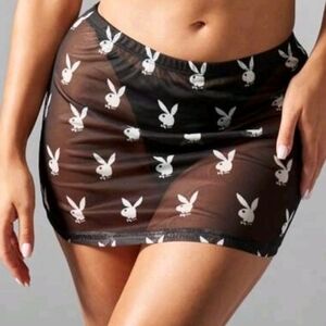Playboy sheer skirt / tube top